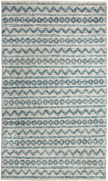 Dynamic Rugs HEIRLOOM 91004-144 Teal and Ivory